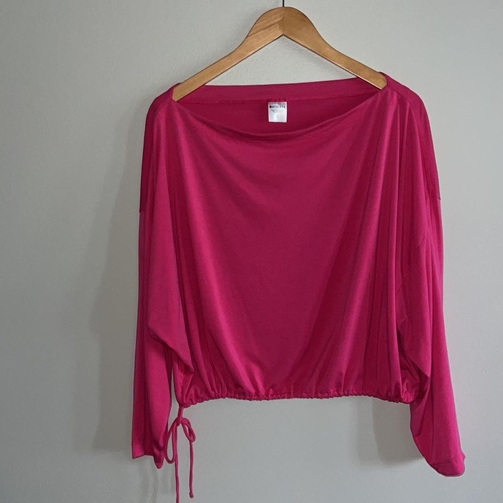 Athleta Fuchsia Long Sleeve Blouse